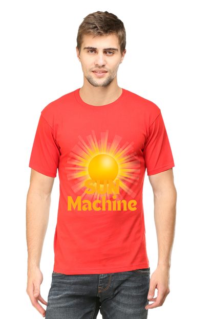 Artredis Men Cotton Printed Regular Fit T-Shirts |Sun Machine| Round Neck