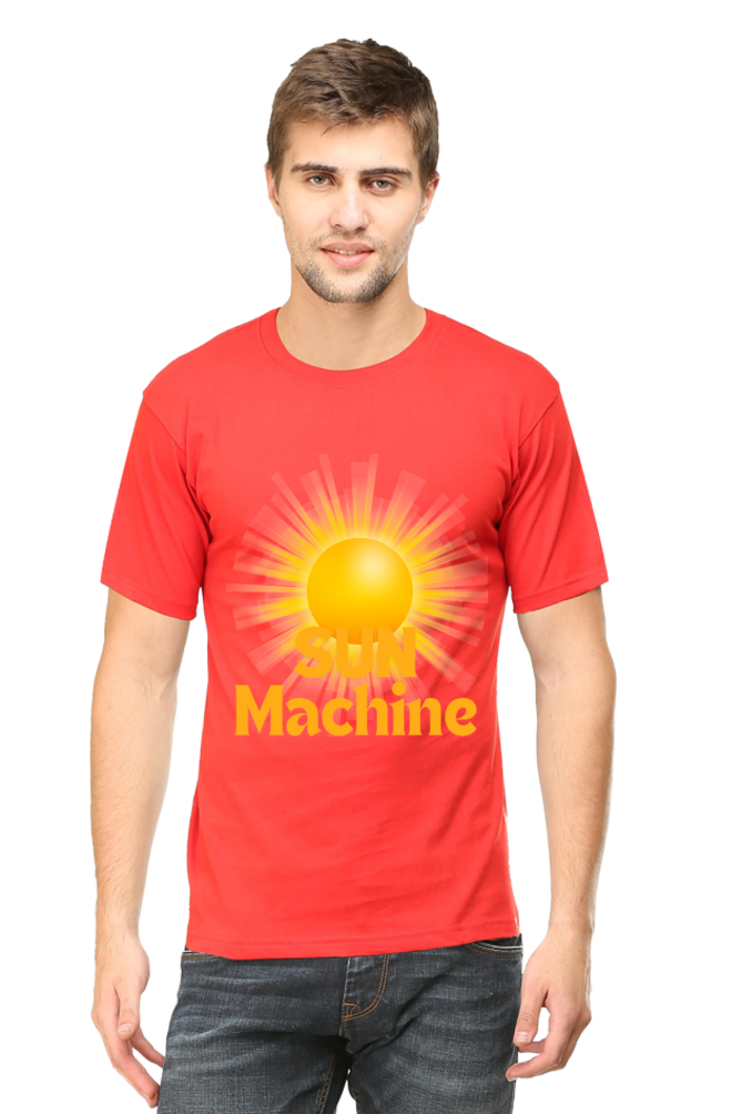 Artredis Men Cotton Printed Regular Fit T-Shirts |Sun Machine| Round Neck