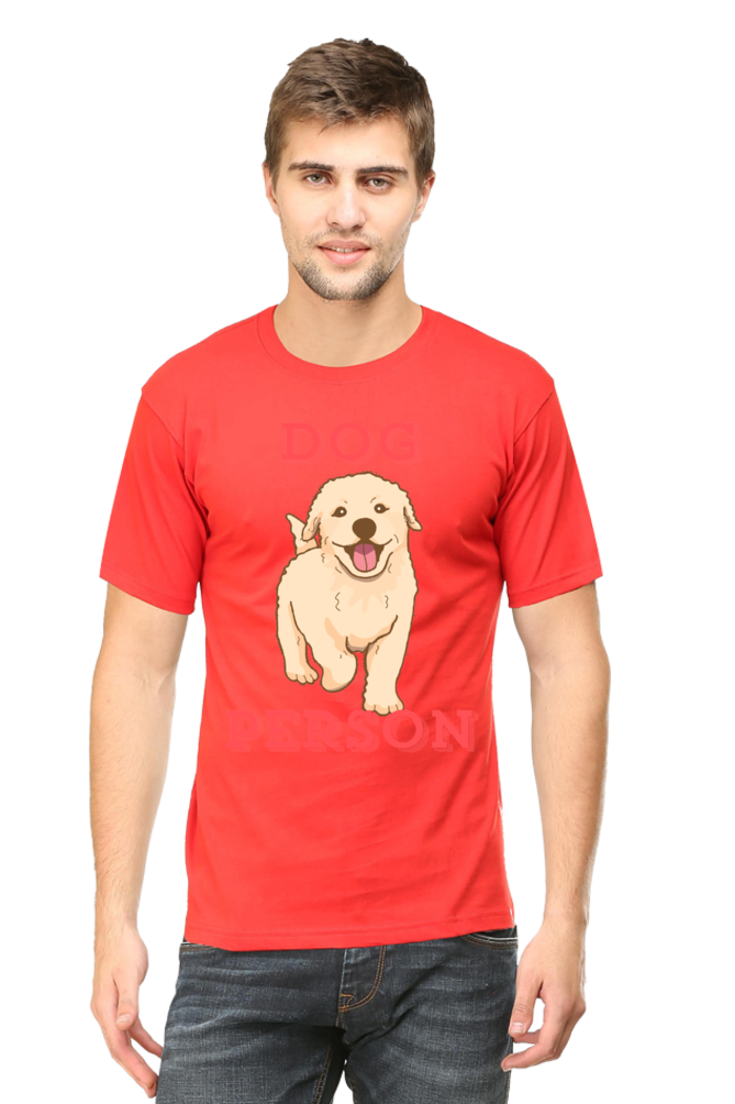 Artredis Men Cotton Printed Regular Fit T-Shirts |Dog Person| | Half Sleeves | Round Neck