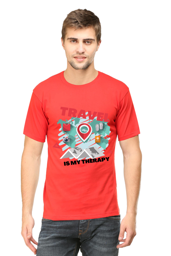 Artredis Men Cotton Printed Regular Fit T-Shirts |Travel| | Half Sleeves | Round Neck