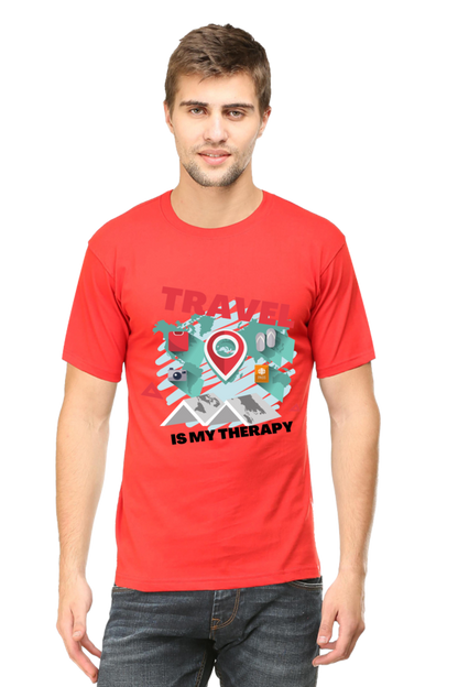 Artredis Men Cotton Printed Regular Fit T-Shirts |Travel| | Half Sleeves | Round Neck