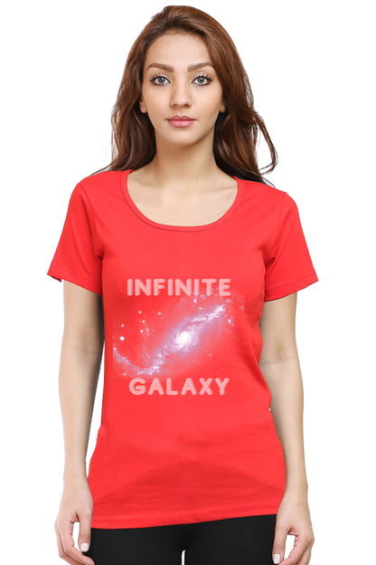 Artredis Women Cotton Regular All Over Print T-Shirts |Infinite Galaxy| Half Sleeves | Round Neck