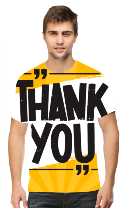 Artredis Men All Over Printed | Thank You| | Half Sleeves | Round Neck