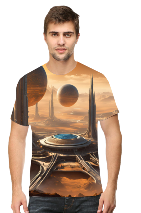 Artredis Men All Over Printed | Planets | Half Sleeves | Round Neck