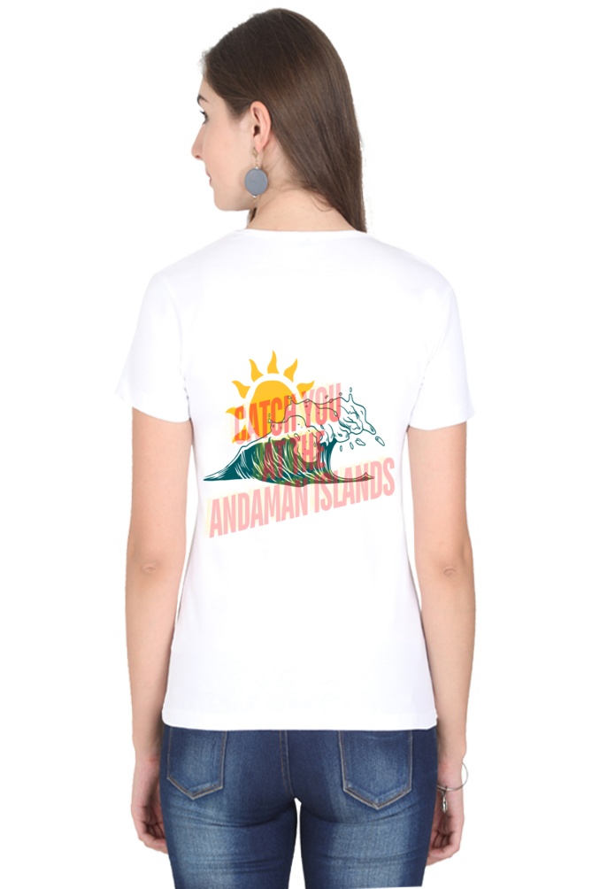 Artredis Women Cotton Printed Regular Fit T-Shirts | Andaman| Half Sleeves | Round Neck