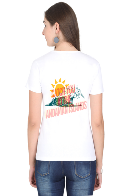 Artredis Women Cotton Printed Regular Fit T-Shirts | Andaman| Half Sleeves | Round Neck