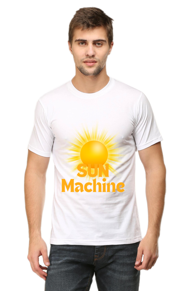 Artredis Men Cotton Printed Regular Fit T-Shirts |Sun Machine| Round Neck