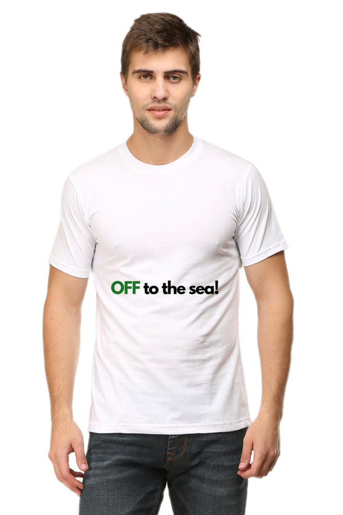 Artredis Men Cotton Printed Regular Fit T-Shirts |Off to the Sea| | Half Sleeves | Round Neck