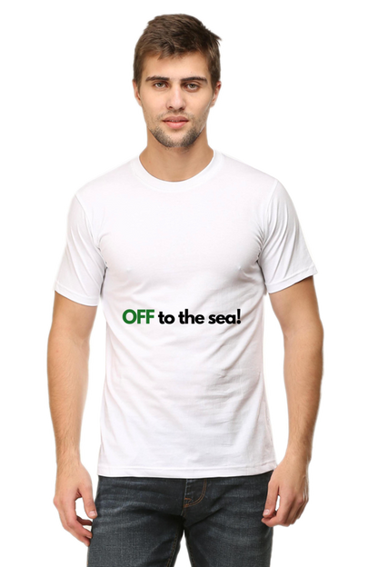 Artredis Men Cotton Printed Regular Fit T-Shirts |Off to the Sea| | Half Sleeves | Round Neck