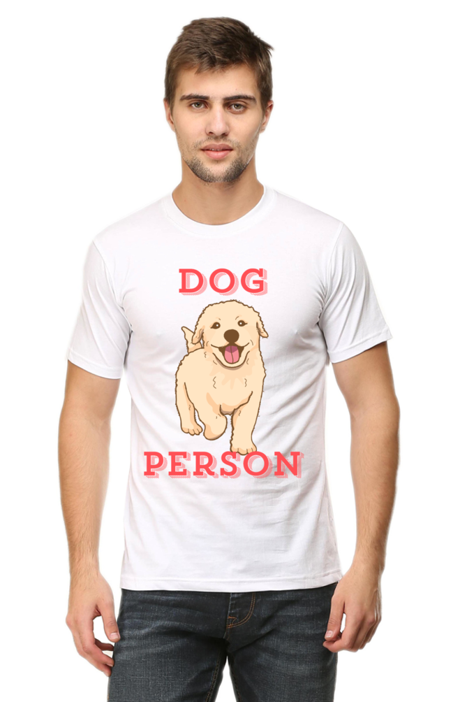 Artredis Men Cotton Printed Regular Fit T-Shirts |Dog Person| | Half Sleeves | Round Neck