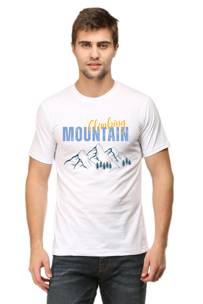 Artredis Men Cotton Printed Regular Fit T-Shirts |Climbing Mountains| | Half Sleeves | Round Neck