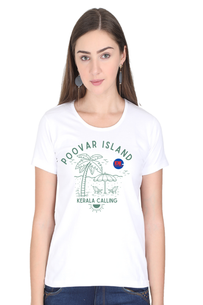 Artredis Women Cotton Printed Regular Fit T-Shirts |Poovar Island| Half Sleeves | Round Neck