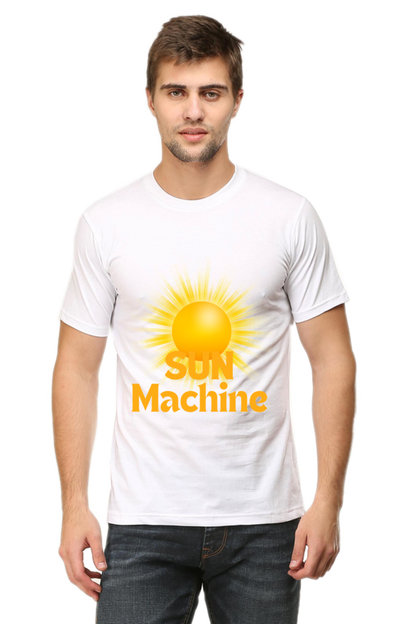 Artredis Men Cotton Printed Regular Fit T-Shirts |Sun Machine| Round Neck