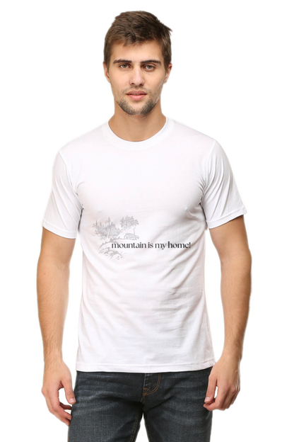 Artredis Men Cotton Printed Regular Fit T-Shirts |Mountains home| | Half Sleeves | Round Neck