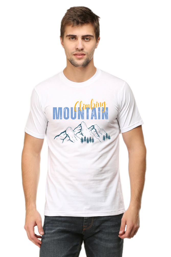 Artredis Men Cotton Printed Regular Fit T-Shirts |Climbing Mountains| | Half Sleeves | Round Neck