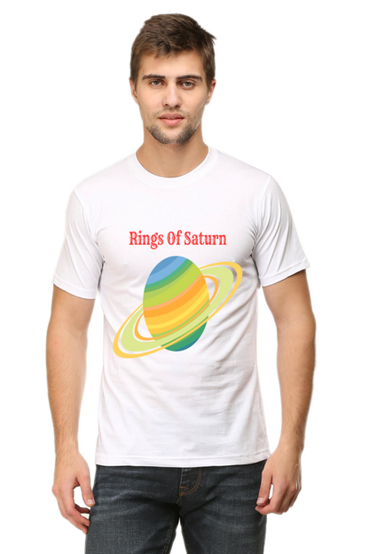 Artredis Men Cotton Printed Regular Fit T-Shirts |Rings of Saturn| Round Neck