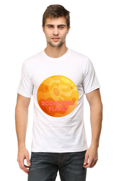 Artredis Men Cotton Printed Regular Fit T-Shirts |Scortched Planet| Round Neck