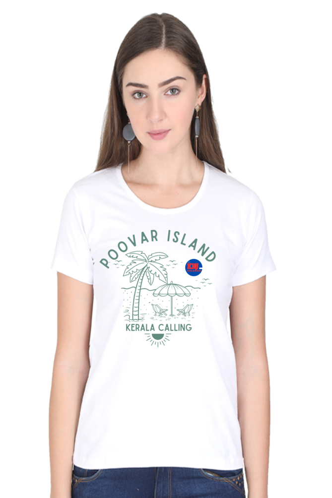 Artredis Women Cotton Printed Regular Fit T-Shirts |Poovar Island| Half Sleeves | Round Neck