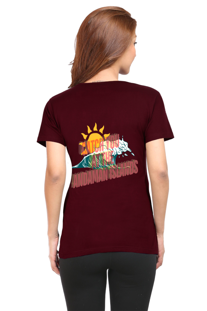 Artredis Women Cotton Printed Regular Fit T-Shirts | Andaman| Half Sleeves | Round Neck