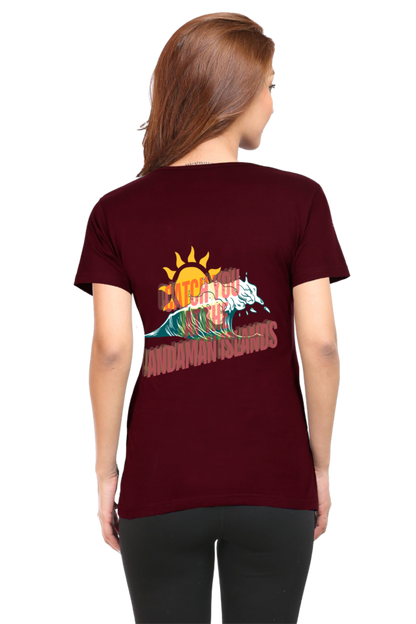 Artredis Women Cotton Printed Regular Fit T-Shirts | Andaman| Half Sleeves | Round Neck