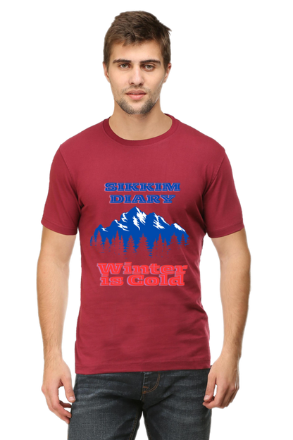 Artredis Men Cotton Printed Regular Fit T-Shirts |Sikkim Diary| | Half Sleeves | Round Neck