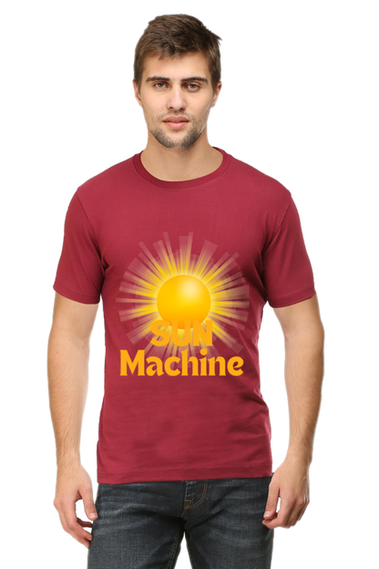 Artredis Men Cotton Printed Regular Fit T-Shirts |Sun Machine| Round Neck