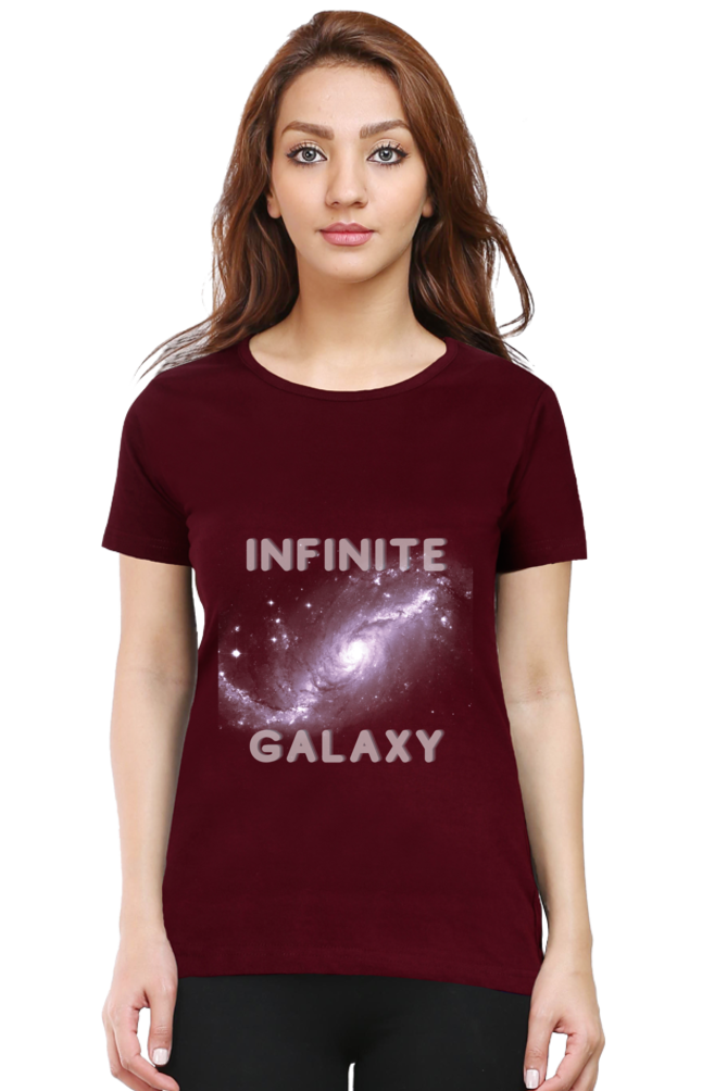 Artredis Women Cotton Regular All Over Print T-Shirts |Infinite Galaxy| Half Sleeves | Round Neck