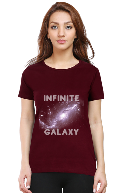 Artredis Women Cotton Regular All Over Print T-Shirts |Infinite Galaxy| Half Sleeves | Round Neck