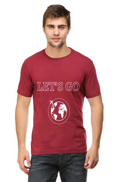 Artredis Men Cotton Printed Regular Fit T-Shirts |Lets Go| Round Neck