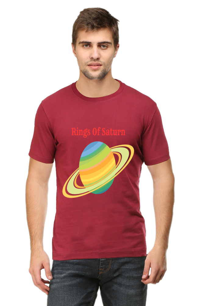 Artredis Men Cotton Printed Regular Fit T-Shirts |Rings of Saturn| Round Neck