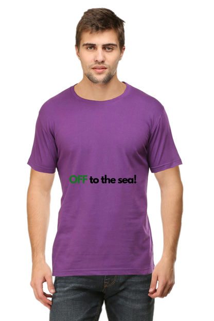 Artredis Men Cotton Printed Regular Fit T-Shirts |Off to the Sea| | Half Sleeves | Round Neck