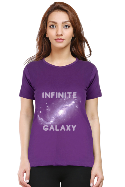 Artredis Women Cotton Regular All Over Print T-Shirts |Infinite Galaxy| Half Sleeves | Round Neck