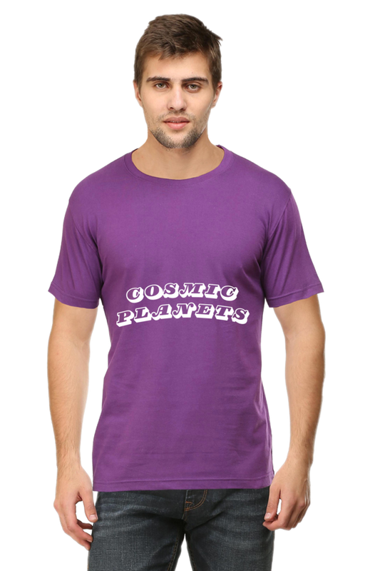 Artredis Men Cotton Printed Regular Fit T-Shirts |Cosmic Planet| Round Neck