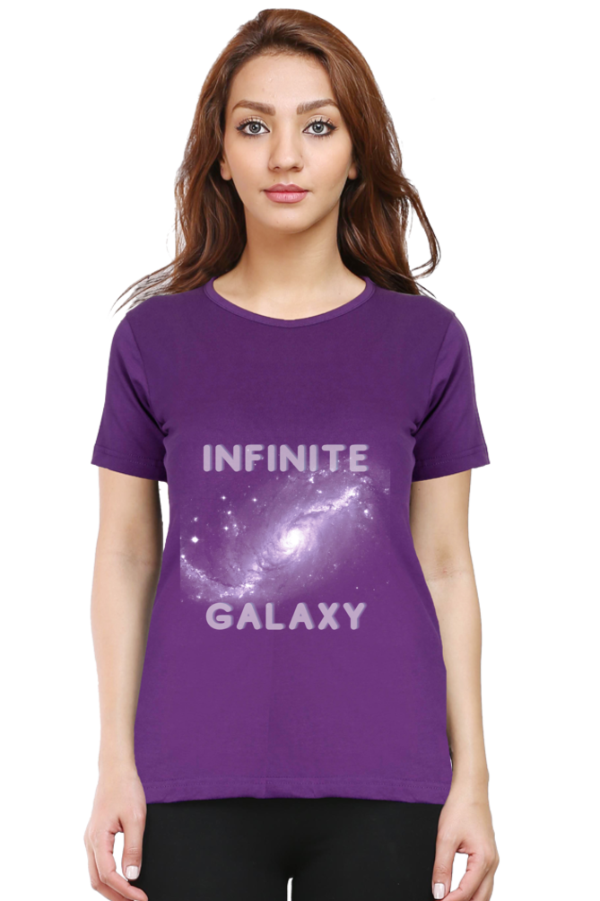 Artredis Women Cotton Regular All Over Print T-Shirts |Infinite Galaxy| Half Sleeves | Round Neck