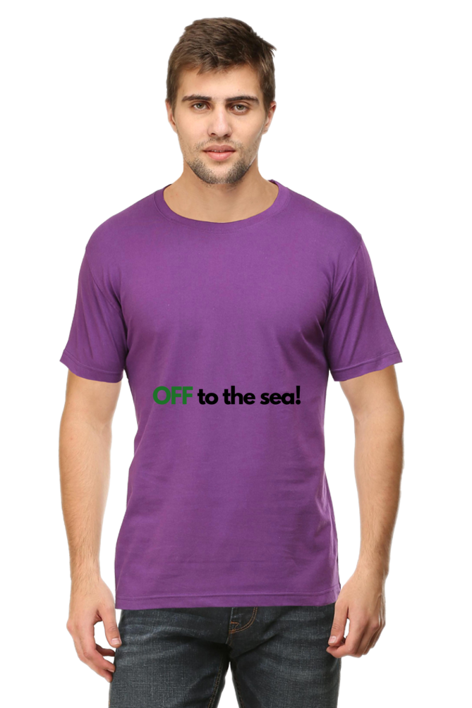 Artredis Men Cotton Printed Regular Fit T-Shirts |Off to the Sea| | Half Sleeves | Round Neck