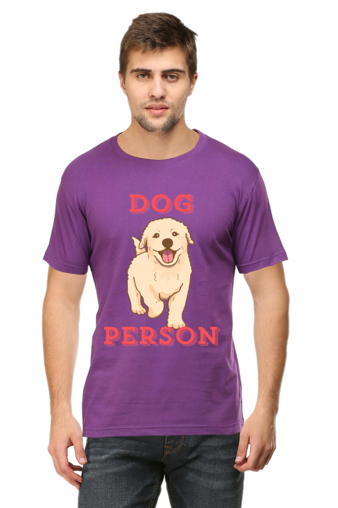 Artredis Men Cotton Printed Regular Fit T-Shirts |Dog Person| | Half Sleeves | Round Neck