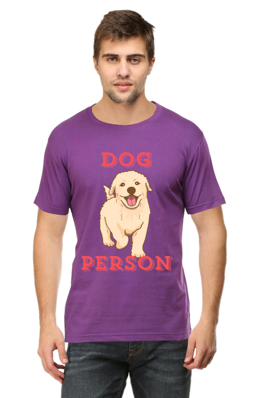 Artredis Men Cotton Printed Regular Fit T-Shirts |Dog Person| | Half Sleeves | Round Neck