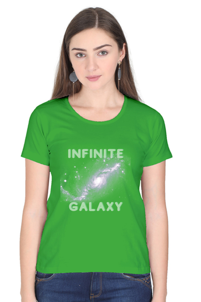 Artredis Women Cotton Regular All Over Print T-Shirts |Infinite Galaxy| Half Sleeves | Round Neck