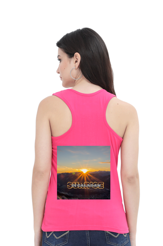 Artredis Women Cotton Tank Top | Sunshine| Half Sleeves | Round Neck