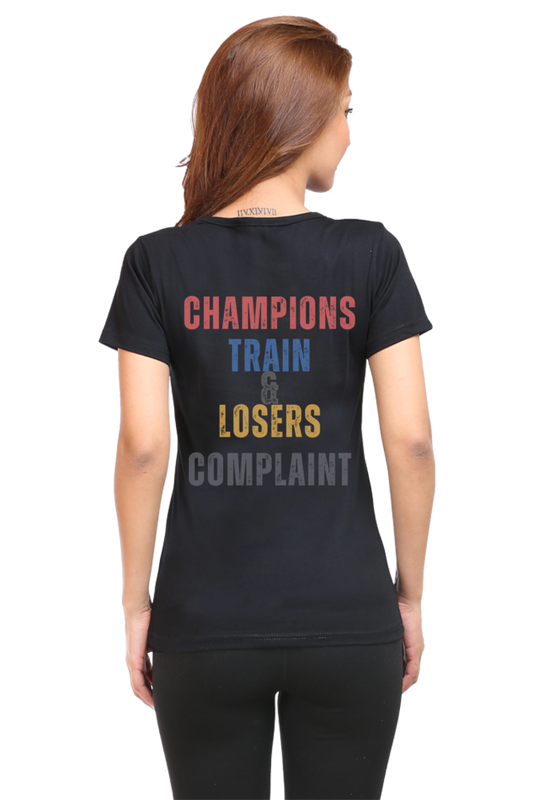 Champions Train | Artredis Women Cotton Printed Regular Fit T-Shirts | Half Sleeves | Round Neck