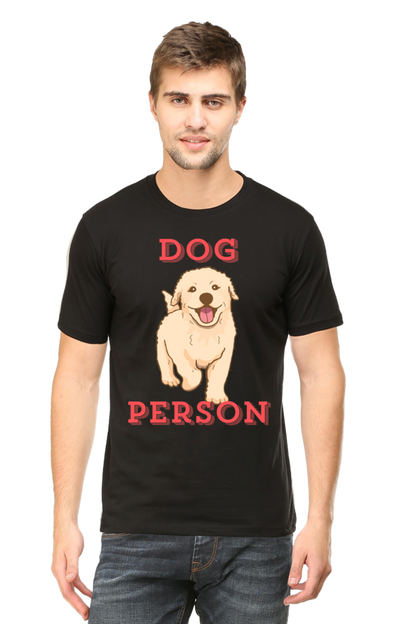 Artredis Men Cotton Printed Regular Fit T-Shirts |Dog Person| | Half Sleeves | Round Neck