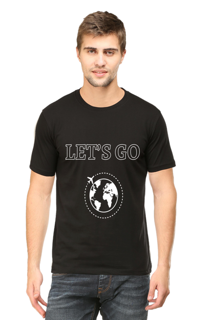 Artredis Men Cotton Printed Regular Fit T-Shirts |Lets Go| Round Neck