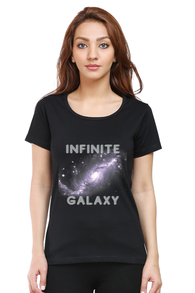 Artredis Women Cotton Regular All Over Print T-Shirts |Infinite Galaxy| Half Sleeves | Round Neck