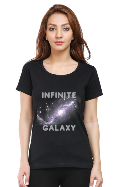 Artredis Women Cotton Regular All Over Print T-Shirts |Infinite Galaxy| Half Sleeves | Round Neck