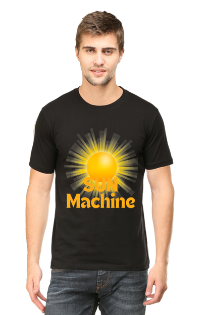 Artredis Men Cotton Printed Regular Fit T-Shirts |Sun Machine| Round Neck