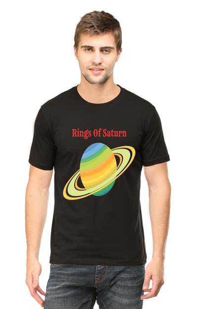 Artredis Men Cotton Printed Regular Fit T-Shirts |Rings of Saturn| Round Neck