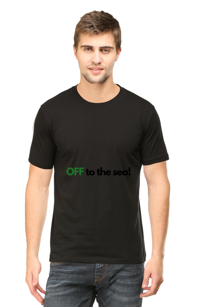 Artredis Men Cotton Printed Regular Fit T-Shirts |Off to the Sea| | Half Sleeves | Round Neck