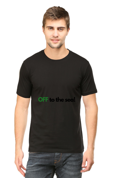 Artredis Men Cotton Printed Regular Fit T-Shirts |Off to the Sea| | Half Sleeves | Round Neck