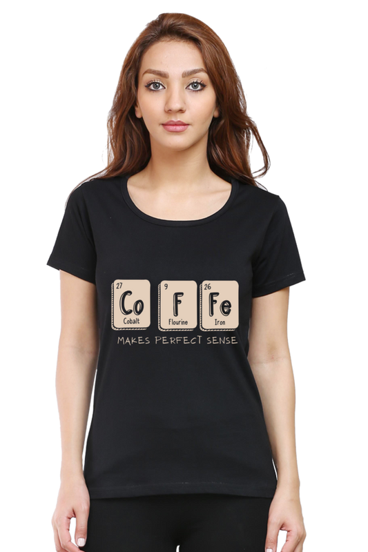 Artredis Women Cotton Printed Regular Fit T-Shirts |Coffee| Half Sleeves | Round Neck