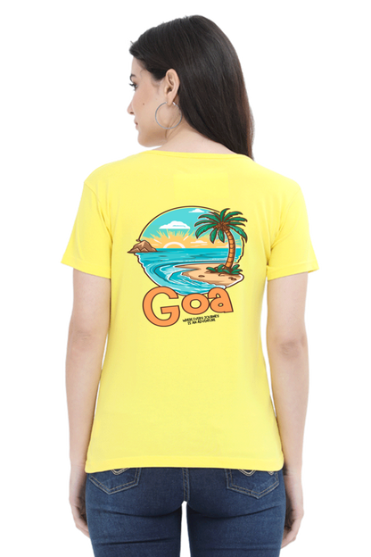 Artredis Women Cotton Printed Regular Fit T-Shirts | Goa| Half Sleeves | Round Neck